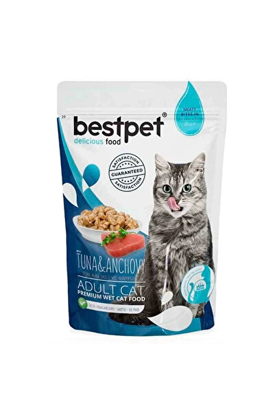 Bestpet Ton Balıklı ve Hamsili Yetişkin Konserve Kedi Maması 1 Adet-85 Gr