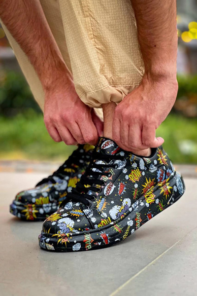 ZENGEZUR MALL Drnds Kb-X500 Kuback Black Boom Lace-Up Casual Men's Shoes (221808) (Size: 40)