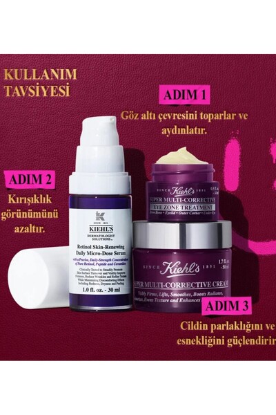 Kiehl's İnce Çizgileri ve Kırışıklıkları Azaltıcı Yaşlanma Karşıtı Gençlik Et...