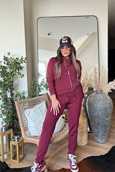 Sohotique By P cu căptușeală din fleece Costum de trening Airlift Roșu Claret