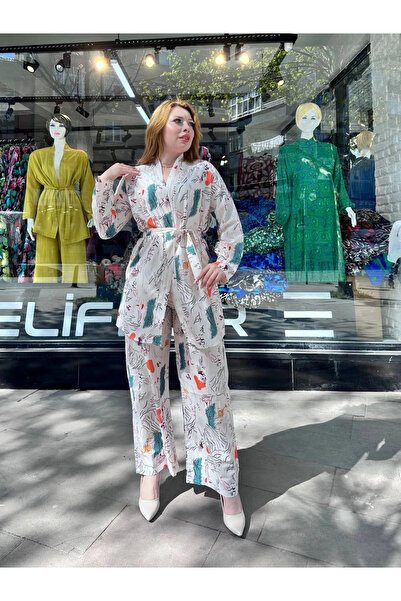 ZENGEZUR MALL Drnds Jacketed Printed Set White (222039) (Size: S)