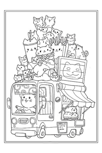 Disney Carte De Colorat Cu Pisici , 50 Ilustrate A4 Coperti Cartonate si Laminate