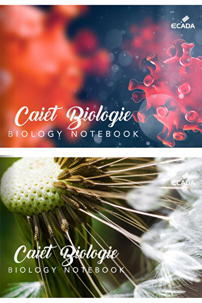 Ecada Caiet de biologie A4 24 pagini dictando + copertă flexibilă pergament