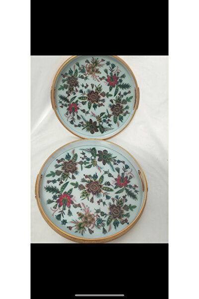 AROW Çırağan Home Roma Ahşap 2’li Büyük Ve Küçük Boy Tepsi Seti