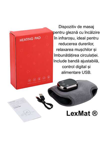 LexMat Ankle Massager with Heating – Ankle Massage Device, Vibration Therapy and