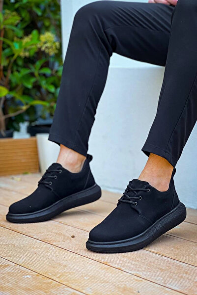 ZENGEZUR MALL Drnds Kb-003 Kuback Black Suede Black Sole Lace-Up Casual Men's Shoes (222319) (Size: 44)