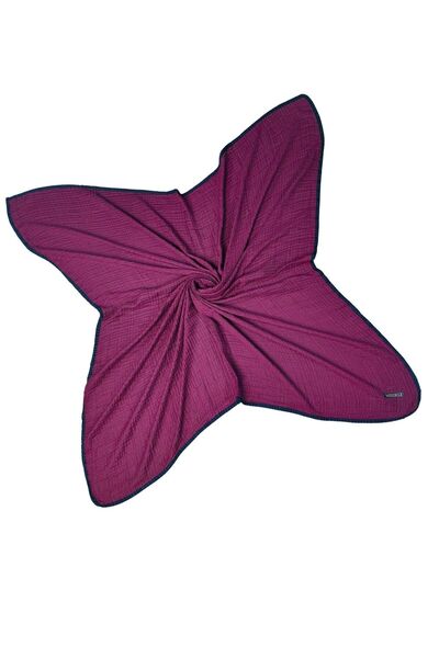 mim eşarp Egyptian Scarves Piped Muslin Solid Color Scarf 100X100Cm