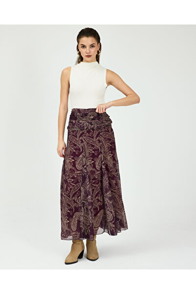 BEMTUQA DESENLİ ŞİFON ETEK