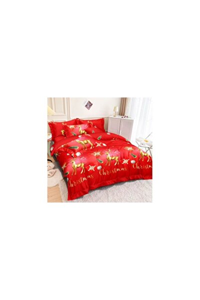 Amigo Double bed linen, FINET, 6 pieces, Santa Claus, Red
