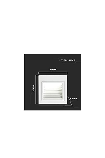V-TAC White LED Steplight 3W, 4000K, Recessed Mounted