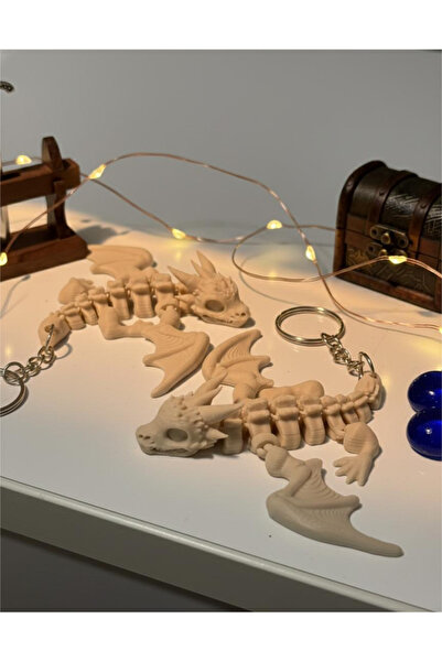 Nycruin3D Hareketli Baby İskelet Ejderha Anahtarlık 1 ADET - Çanta Süsü, Charm, Hediyelik, Figür, 3D Baskı