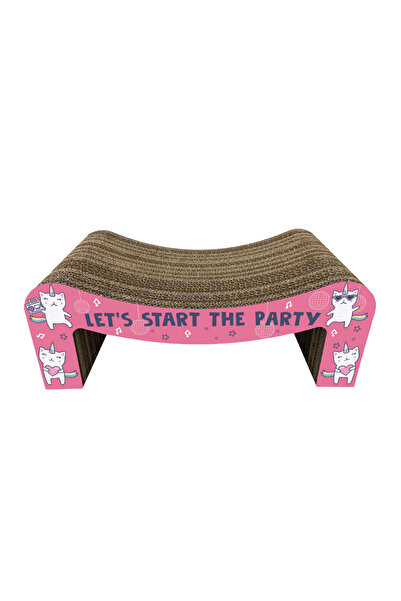 EMS Ambalaj كرتون لحك القطط، بنمط قطة وردية، مقاس 40*25*15 سم