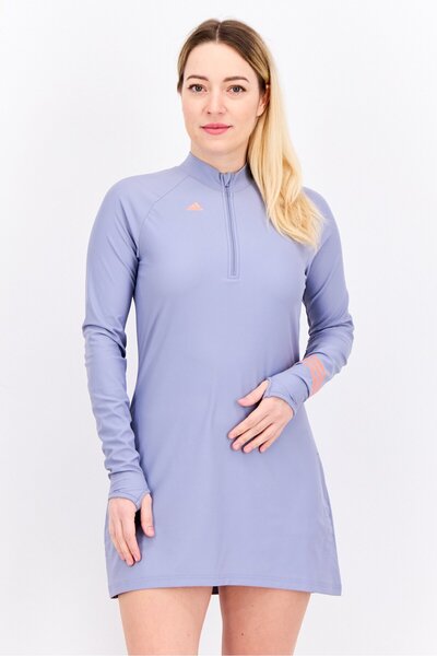 adidas Women Brand Logo Padded Rashguard, Lavender