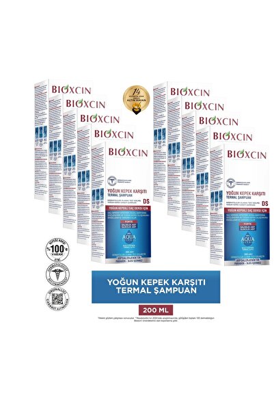 Bioxcin Aqua Thermal Intensive Anti-Dandruff Shampoo Ds 200 ml Anti-Dandruff Flaking 10 Pieces