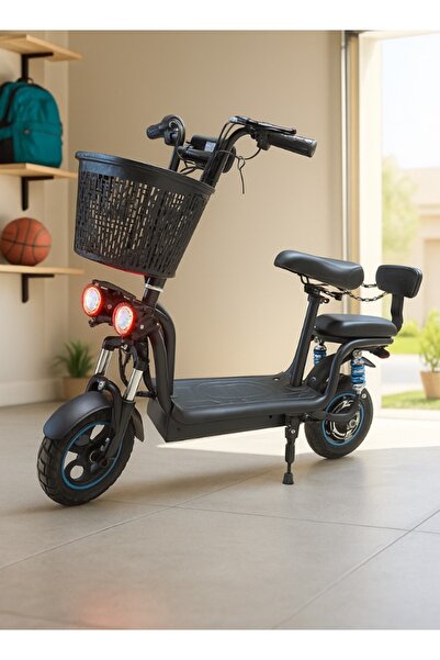 niyazi سكوتر كهربائي بمقعدين للكبار 48 فولت 500 واط سلة تخزين وإطارات 10 إنش