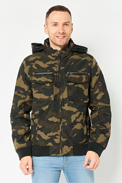 Tommy Hilfiger Men Camouflage Bomber Jacket, Multicolor