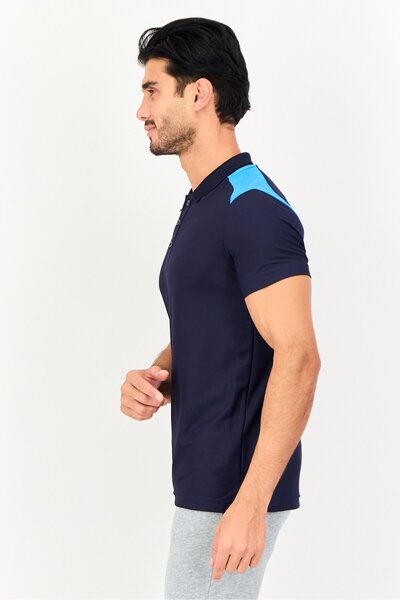 Puma Men Sportswear Fit Short Sleeve Embroidered Logo Training Polo Shirt, Navy