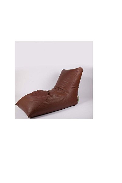 Generic Premium Quality Leather Shezlong bean bag, Brown color