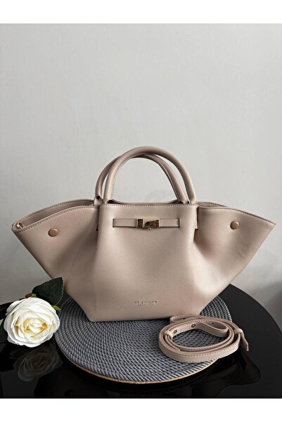 gül sezgin butik GEANTĂ DE UMĂR DE CULOARE BEJ PENTRU FEMEI