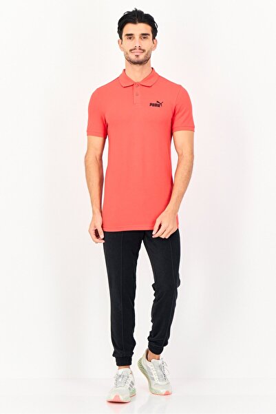 Puma Men Slim Fit Short Sleeve Essential Pique Outdoor Polo Shirt, Red