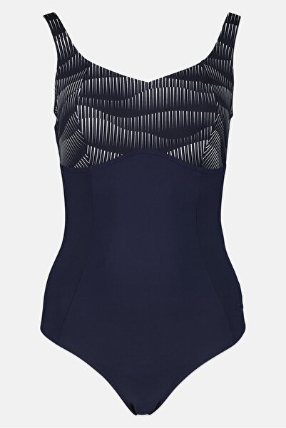 SPEEDO Women Graphic Print One Piece Swimwear, Navy