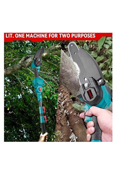 Campion Electric Pruner and Mini Chainsaw Set 'Taiga', 2×36V Batteries, 2.5 m Telescopic Rod