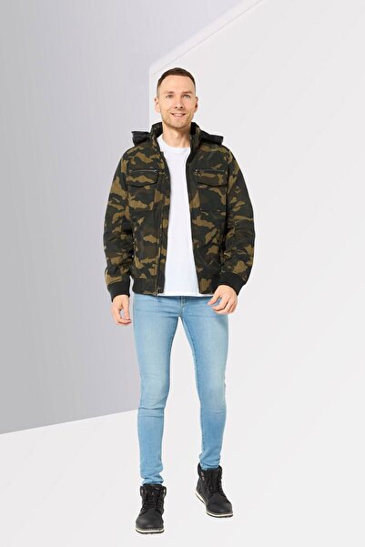 Tommy Hilfiger Men Camouflage Bomber Jacket, Multicolor