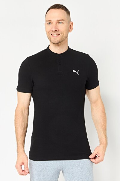 Puma Men Sportswear Fit Short Sleeve Outdoor Polo Shirt, Black