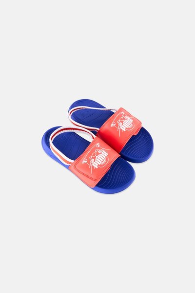 Puma Kids Boy Popcat 20 Backstrap Ac Velcro Closure Sandals, Red