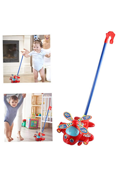 REZZOSS Airplane Toy for Toddlers – Hand Push Walker Plane & Long Handle | Baby Walking Toy for Boys & Girls