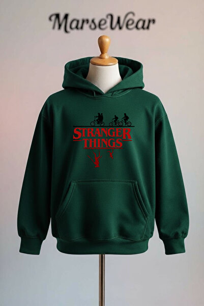 Vordevia Stranger Things Printed Cotton 3-Thread Oversize Sweatshirt
