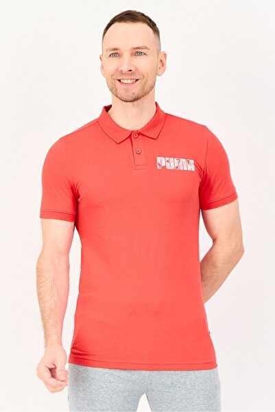 Puma Men Sportswear Fit Short Sleeve Outdoor Polo Shirt, Red