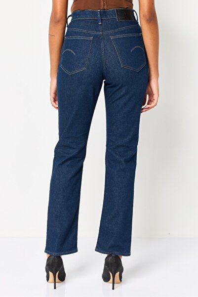 G-STAR RAW Women Straight Fit Washed Stretchable Denim, Navy