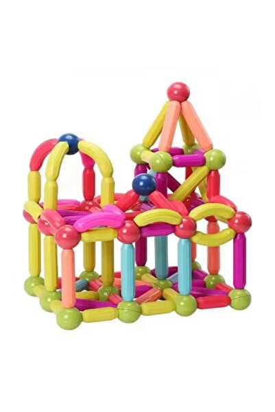 JANDA Set de construcții magnetice – Bețe magnetice magice Janda, 68 de piese, 3+ ani