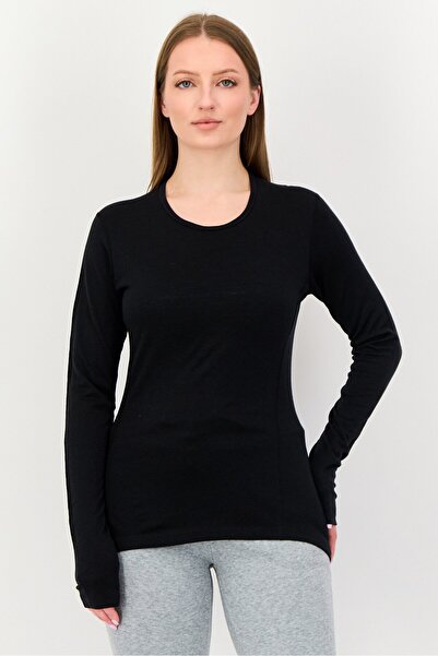 adidas Women Sportwear Fit Long Sleeve Training T Shirt, Black