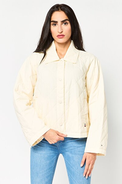 Tommy Hilfiger Women Quilted Parka Jacket, Cream