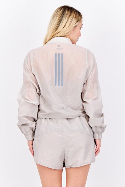 adidas Women Sportswear Fit Long Sleeves Running Playsuits, Grey