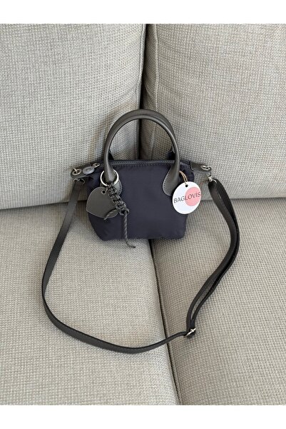 BAGLOVİS Daily Fabric Small Gray Women's Shoulder Bag En18 Boy15