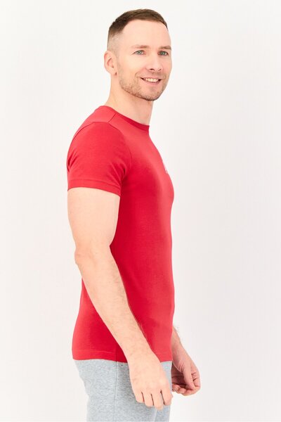 Puma Men Slim Fit Short Sleeve Outdoor T-Shirt, Red