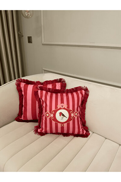 Daniel Home Design ممتاز |   غطاء وسادة من سلسلة Love Birds باللون الوردي مع ...