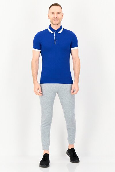 Puma Men Sportswear Fit Short Sleeve Outdoor Polo Shirt, Dark Blue