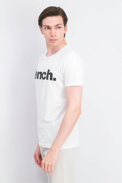 BENCH Men Brand Graphic Print T-shirt, White