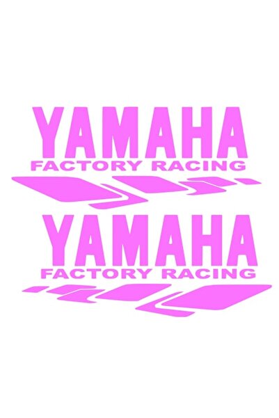 Oracal Set of 2 stickers Yamaha Factory Racing, 20cm, pink