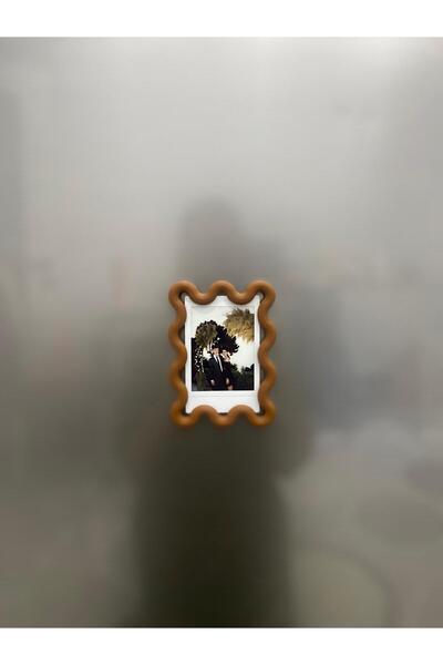 S Decor Desenli Fotoğraf Çerçevesi Instax Mini Mıknatıslı Buzdolabı Magneti (...