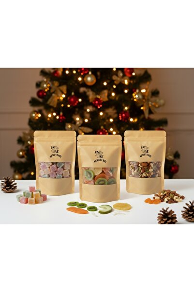 ÜNSEKURUYEMİŞ مجموعة رأس السنة (مزيج من الفواكه الاستوائية المجففة - مزيج من ...