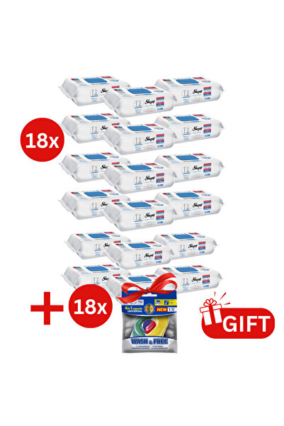 Sleepy ПРОМО ПАКЕТ: 18× Кърпички с избелваща добавка 100 бр. + 18× Капсули за...