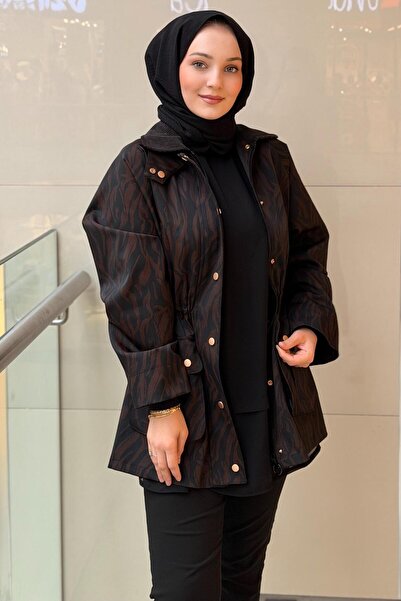 Ghisa Adjustable Waist Drawstring Zebra Pattern Cap