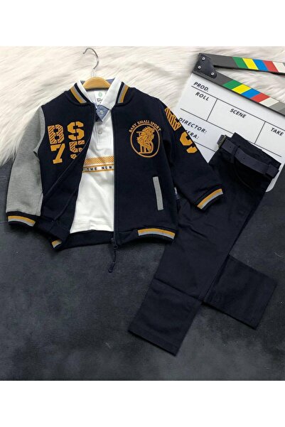 zavera for kids Boy's 4-Piece Set - 100% Cotton - Cardigan - Pants - Blouse - Belt