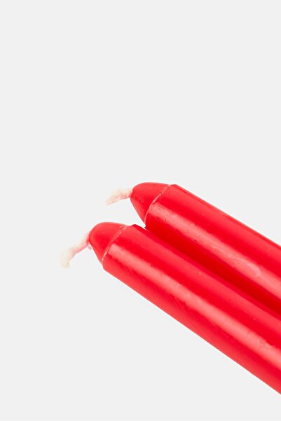 Muy Mucho Pack Of 2 Candles And 2 Tealight candle, Red