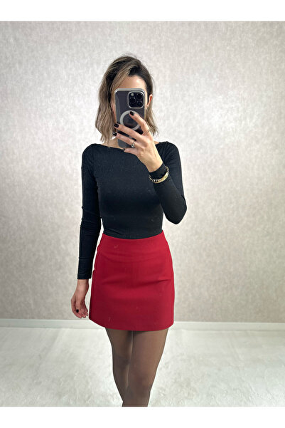 Gardropmikseri Kayık Yaka Simli Bluz